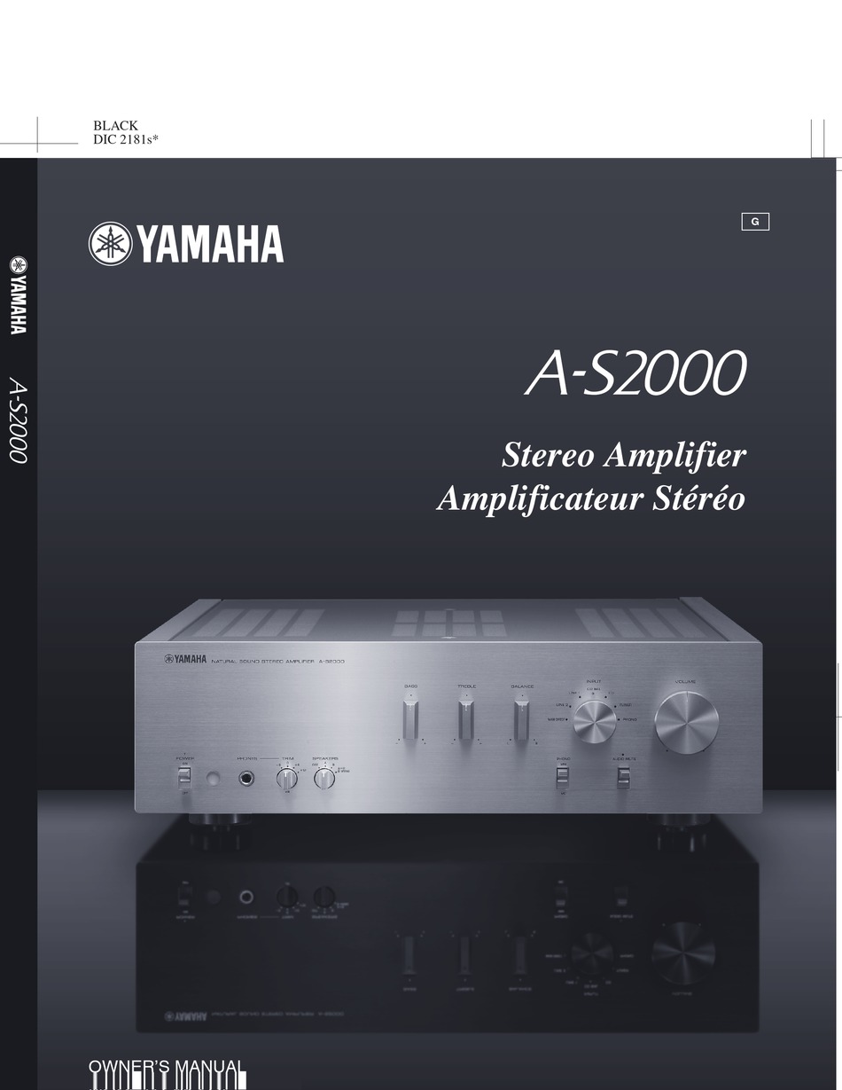 YAMAHA A-S2000 OWNER'S MANUAL Pdf Download | ManualsLib