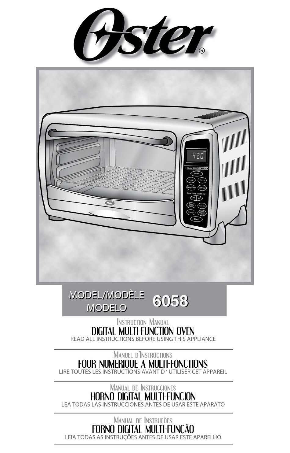OSTER 6058 INSTRUCTION MANUAL Pdf Download | ManualsLib