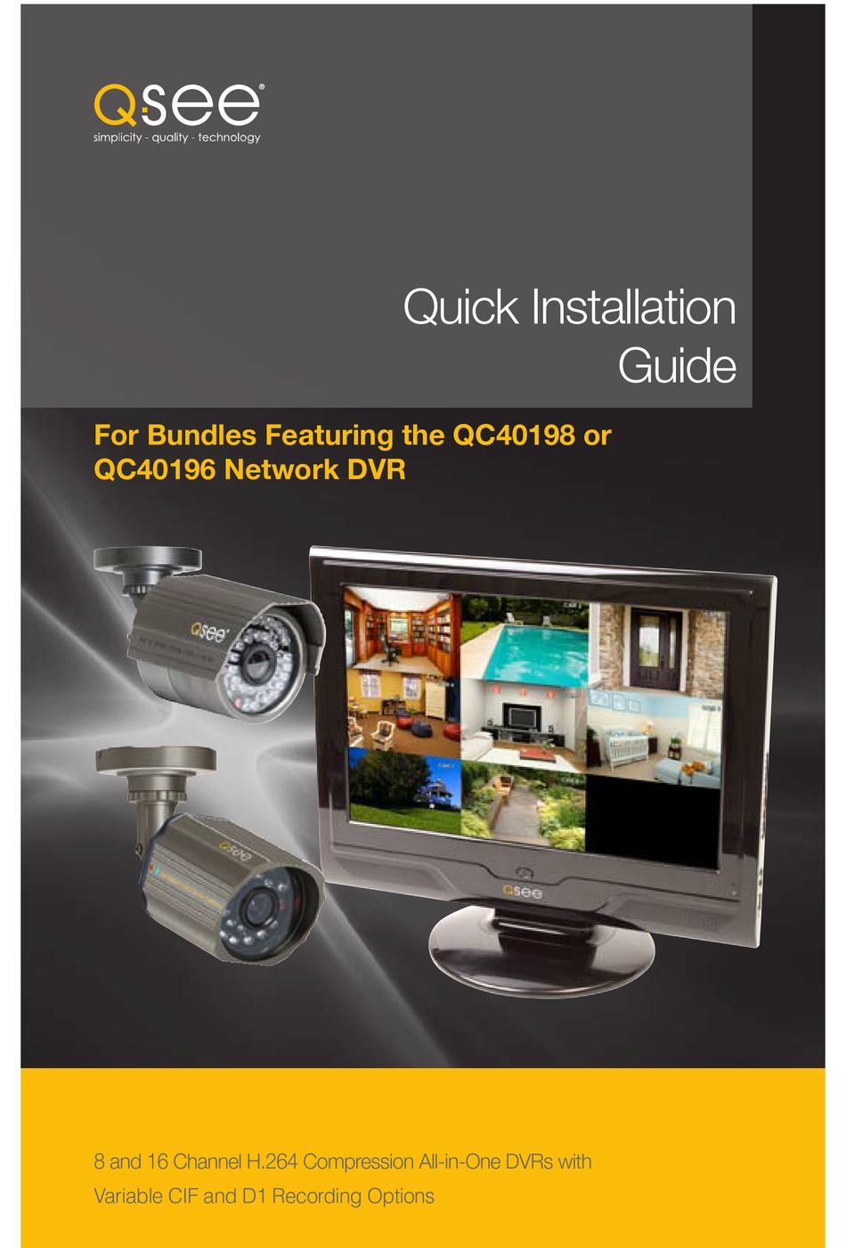 Q-SEE QC40198 QUICK INSTALLATION MANUAL Pdf Download | ManualsLib