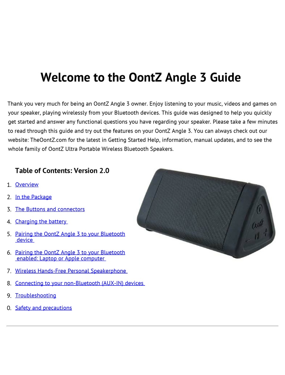 OONTZ ANGLE 3 MANUAL Pdf Download | ManualsLib