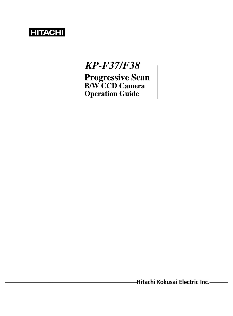 HITACHI KP-F37 OPERATION MANUAL Pdf Download | ManualsLib