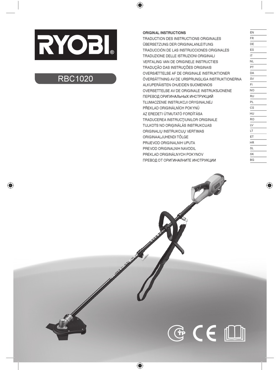 Ryobi Rbc1020 Original Instructions Manual Pdf Download Manualslib