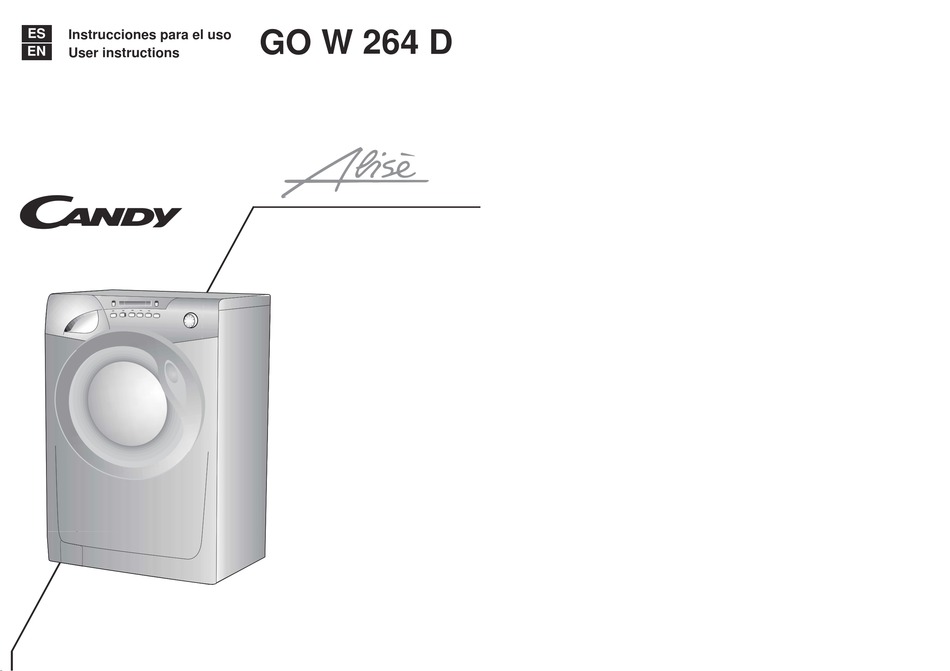 CANDY GO W 264 D USER INSTRUCTION Pdf Download ManualsLib