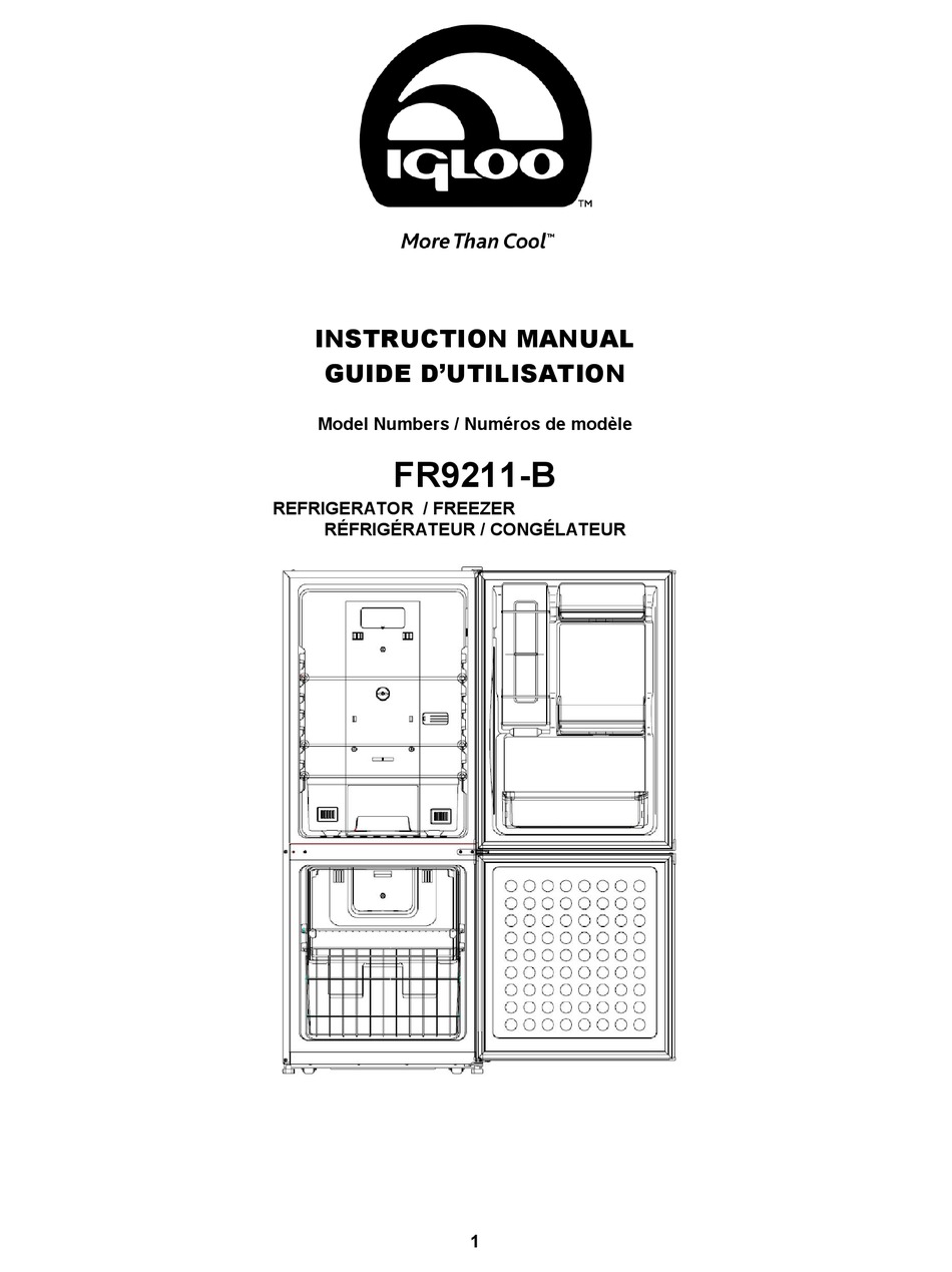 IGLOO FR9211-B INSTRUCTION MANUAL Pdf Download | ManualsLib