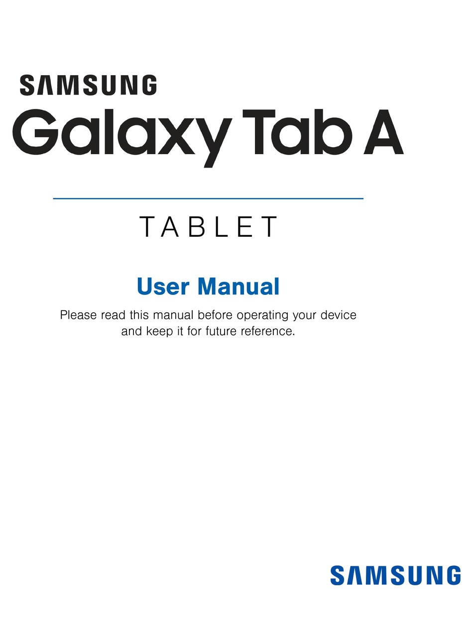 SAMSUNG GALAXY TAB A USER MANUAL Pdf Download | ManualsLib