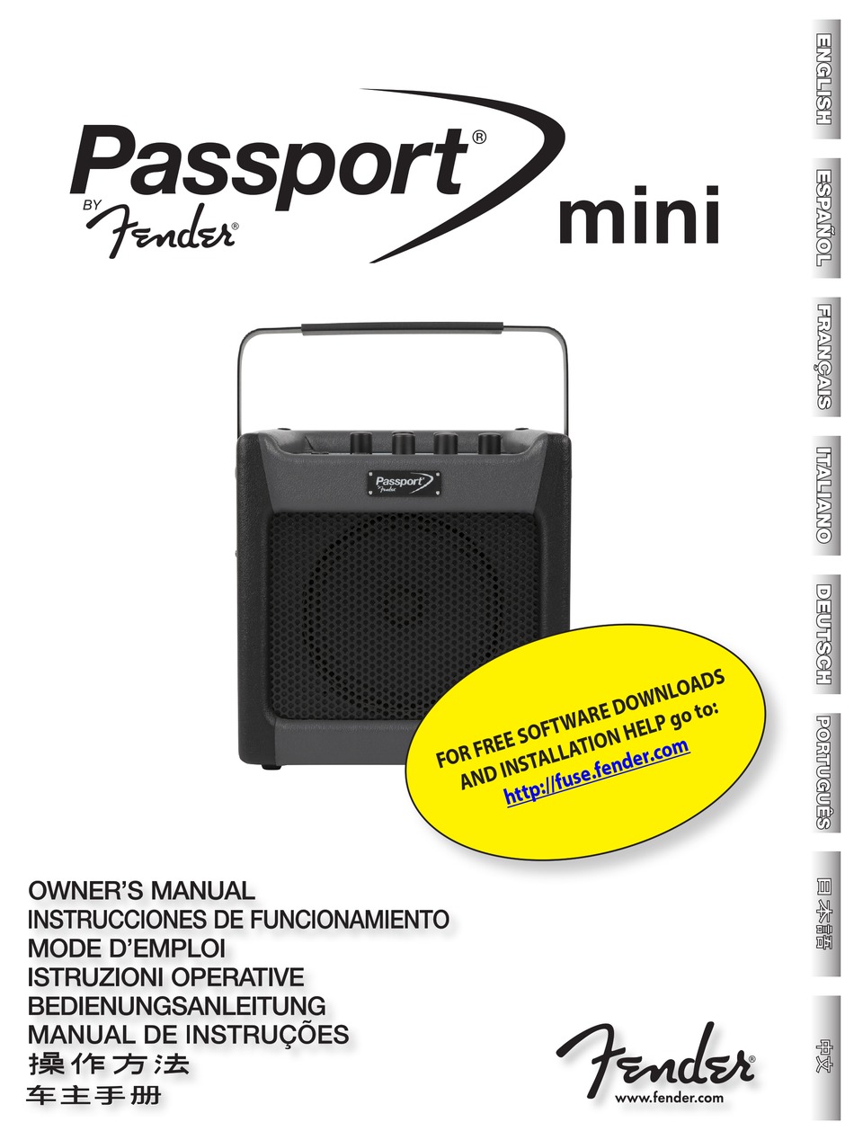 FENDER PASSPORT MINI OWNER'S MANUAL Pdf Download | ManualsLib