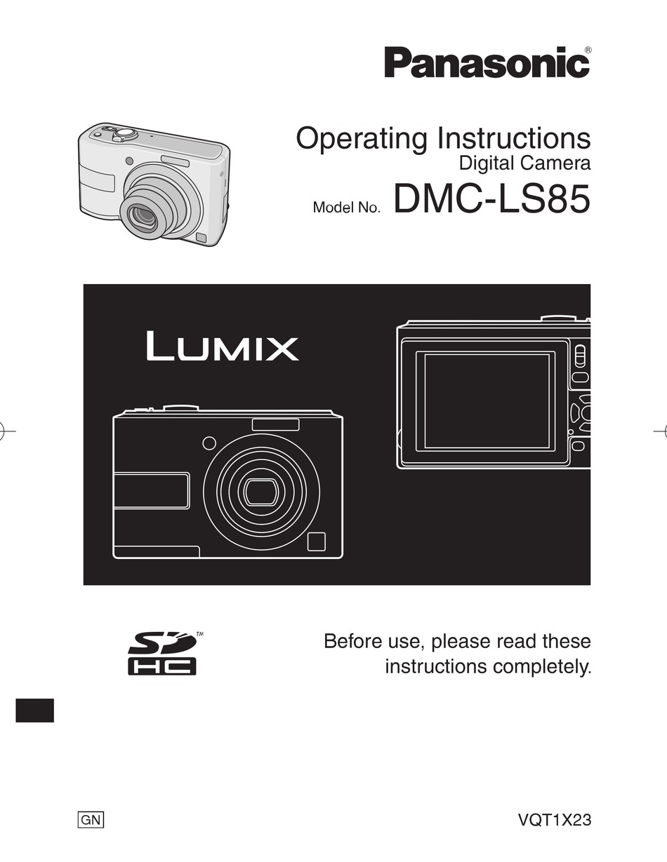 Panasonic Lumix Dmc Ls85 Operating Instructions Manual Pdf Download Manualslib