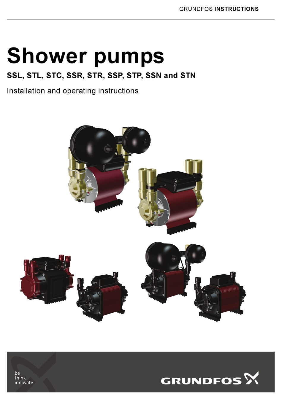 GRUNDFOS SSL SERIES INSTRUCTIONS MANUAL 
