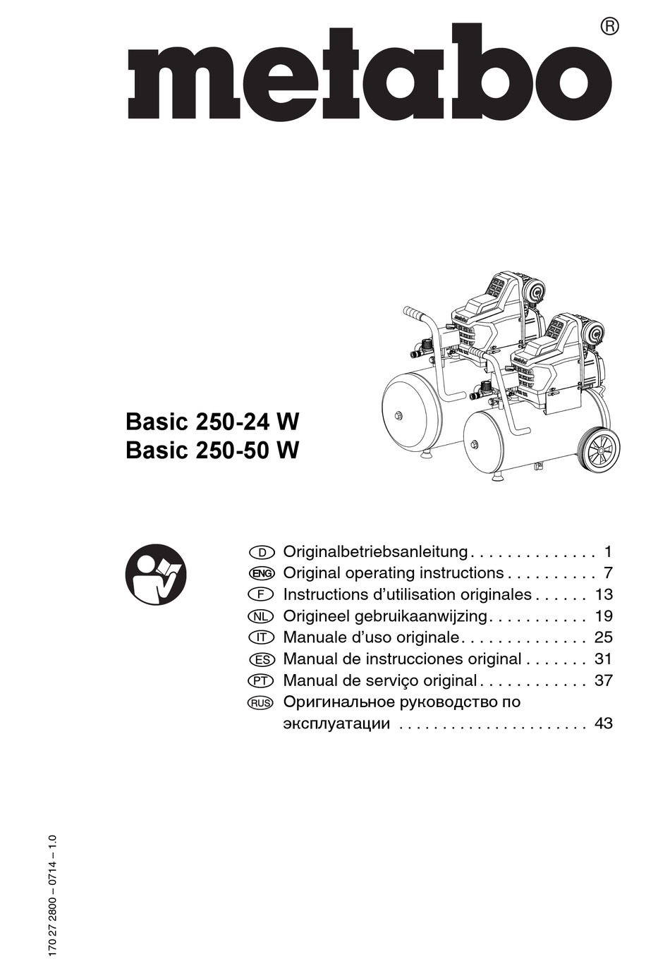 METABO BASIC 250-24 W ORIGINAL OPERATING INSTRUCTIONS Pdf Download Sns-Brigh10