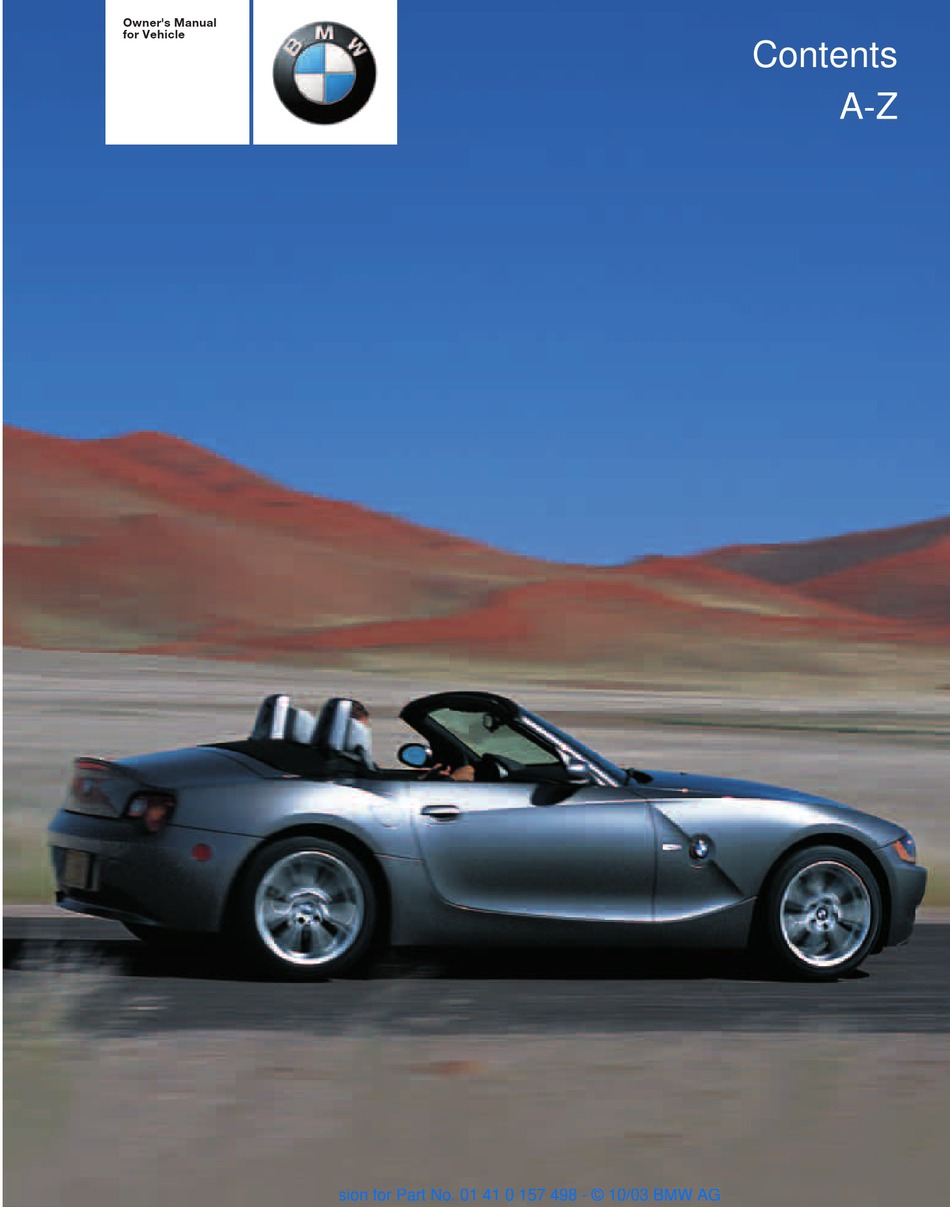 Bmw 2004 Z4 2 5i Owner S Manual Pdf Download Manualslib