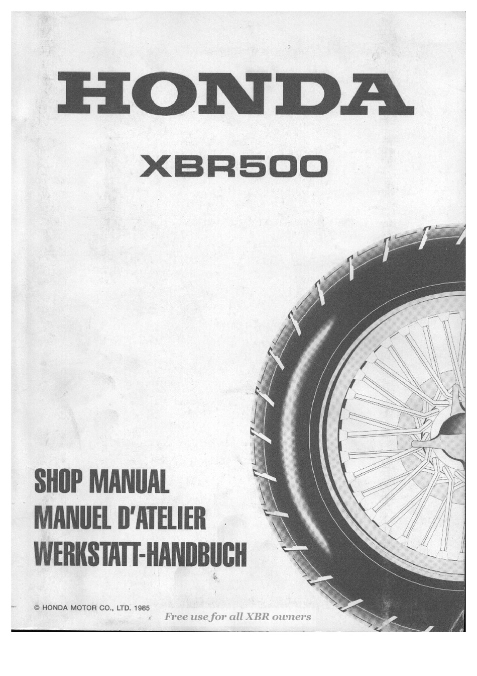 Honda shop manual