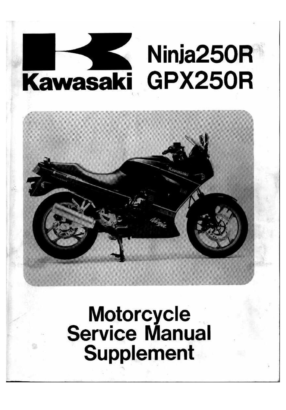 KAWASAKI NINJA 250R SERVICE MANUAL Download |