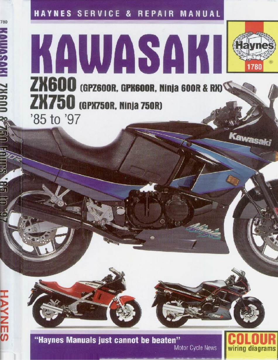ZX600A1 Manual Haynes for 1985 Kawasaki GPZ 600 R