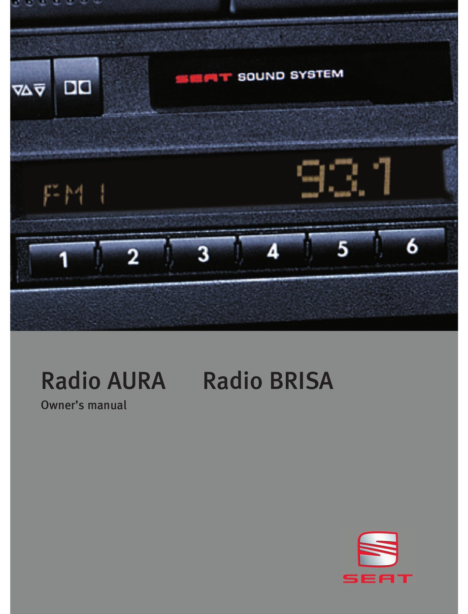 SEAT RADIO AURA OWNER'S MANUAL Pdf Download | ManualsLib