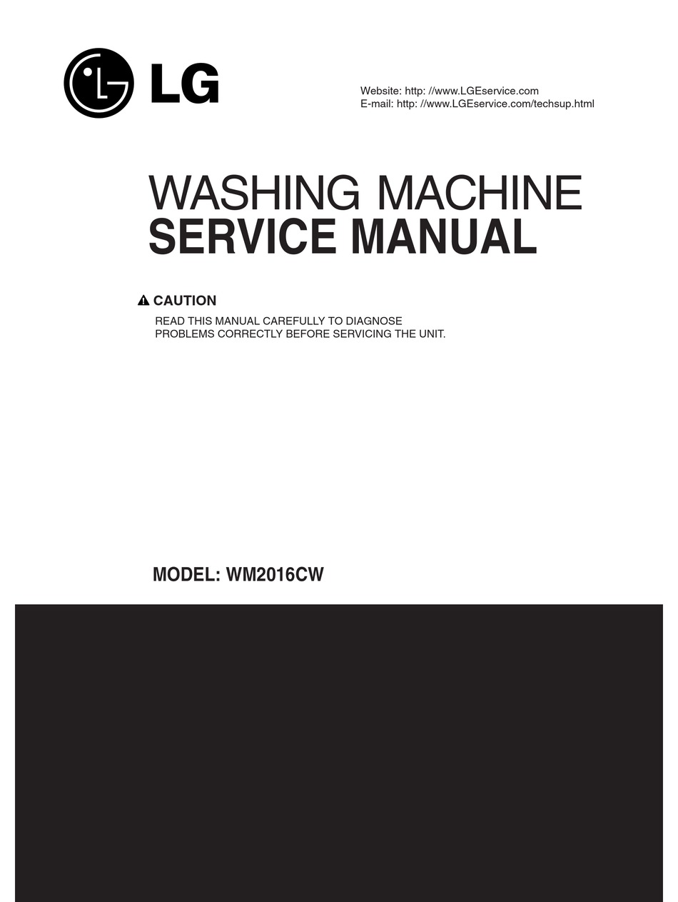 LG WM2016CW SERVICE MANUAL Pdf Download ManualsLib