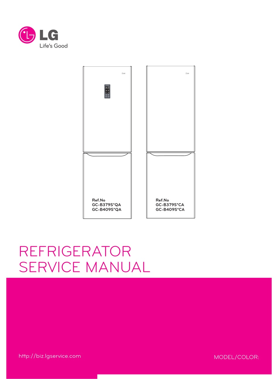 LG GC-B379S*QA SERVICE MANUAL Pdf Download | ManualsLib