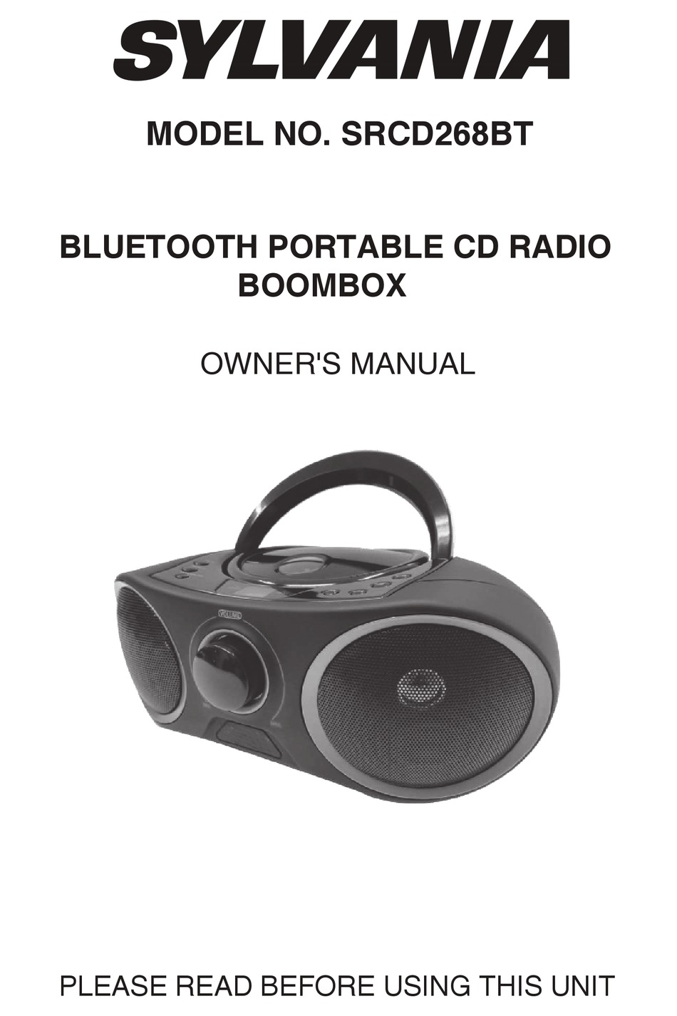 SYLVANIA SRCD268BT OWNER'S MANUAL Pdf Download | ManualsLib