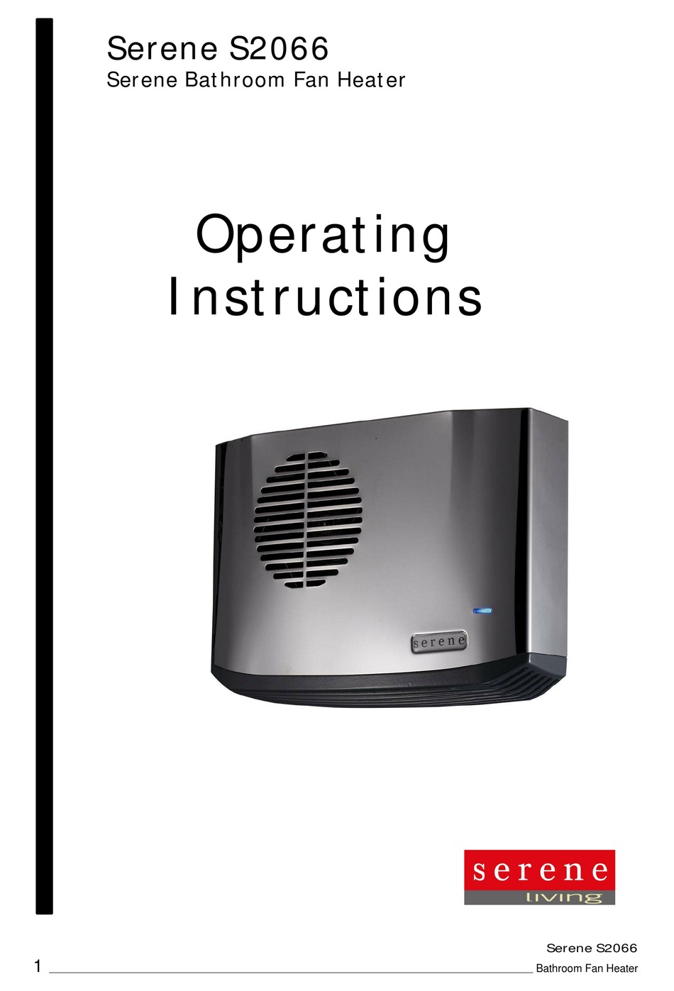 SERENE S2066 OPERATING INSTRUCTIONS Pdf Download | ManualsLib