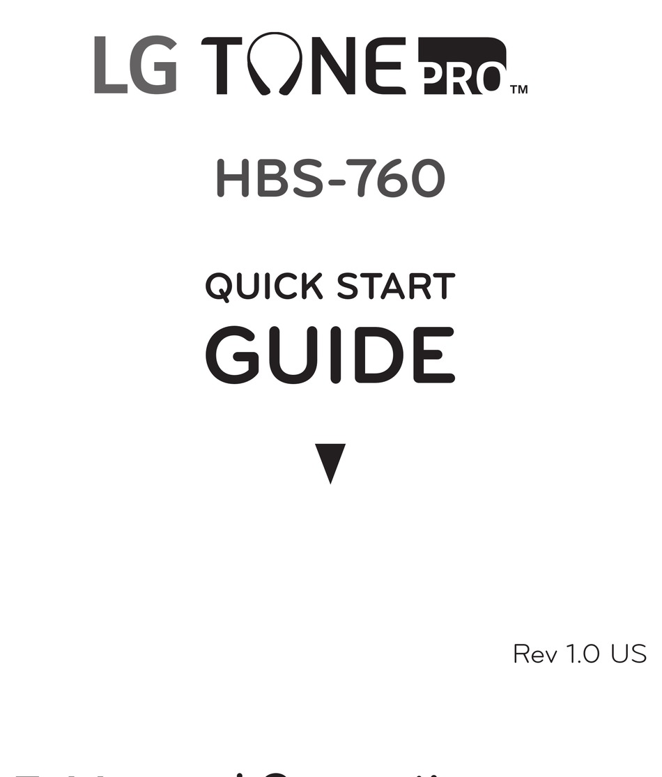 LG TONE PRO HBS-760 QUICK START MANUAL Pdf Download | ManualsLib