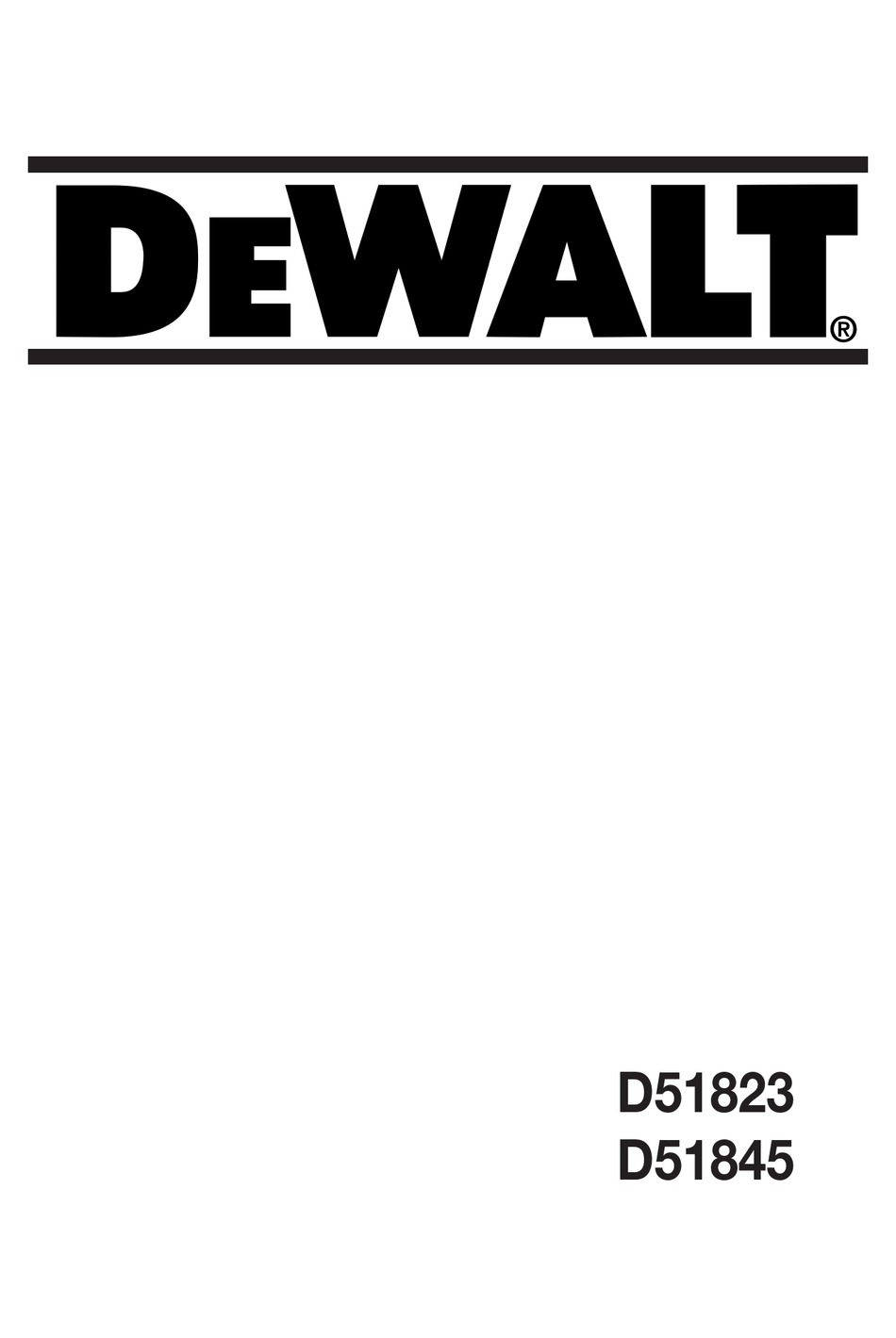 DEWALT D51823 MANUAL Pdf Download | ManualsLib
