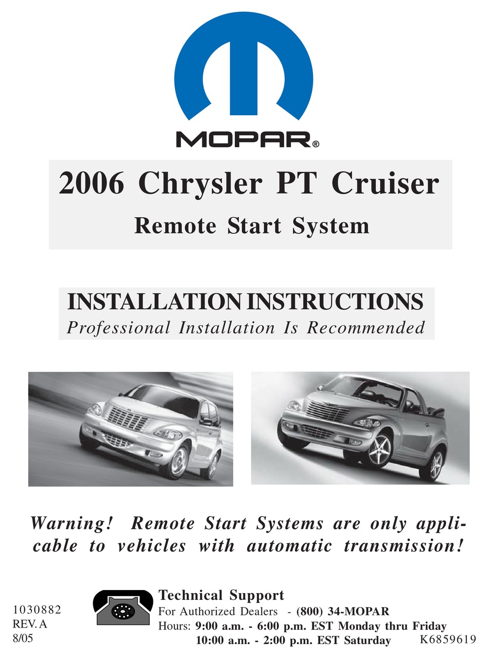 MOPAR 82209870AG INSTALLATION INSTRUCTIONS MANUAL Pdf Download ManualsLib