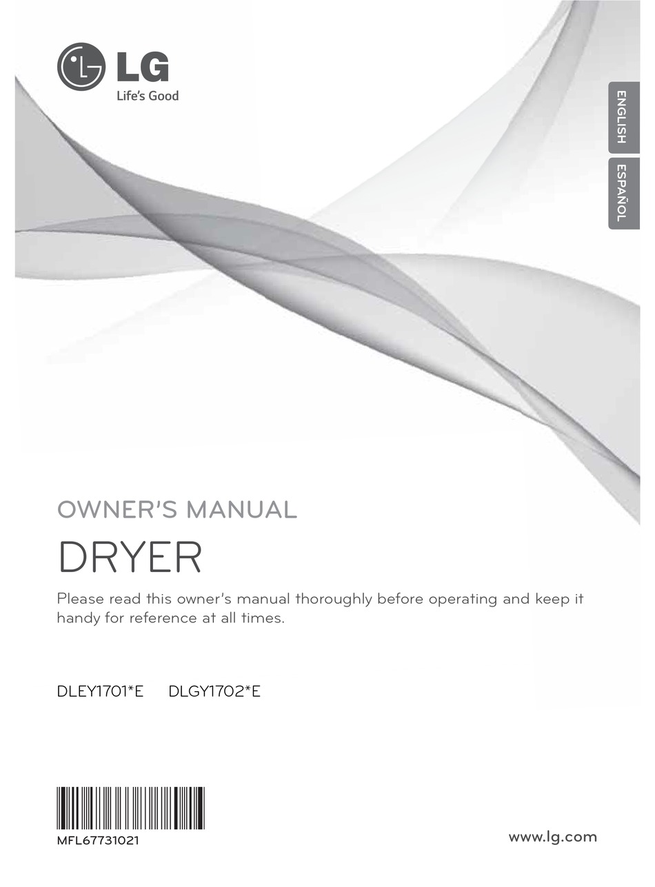 LG DLEY1701*E OWNER'S MANUAL Pdf Download | ManualsLib