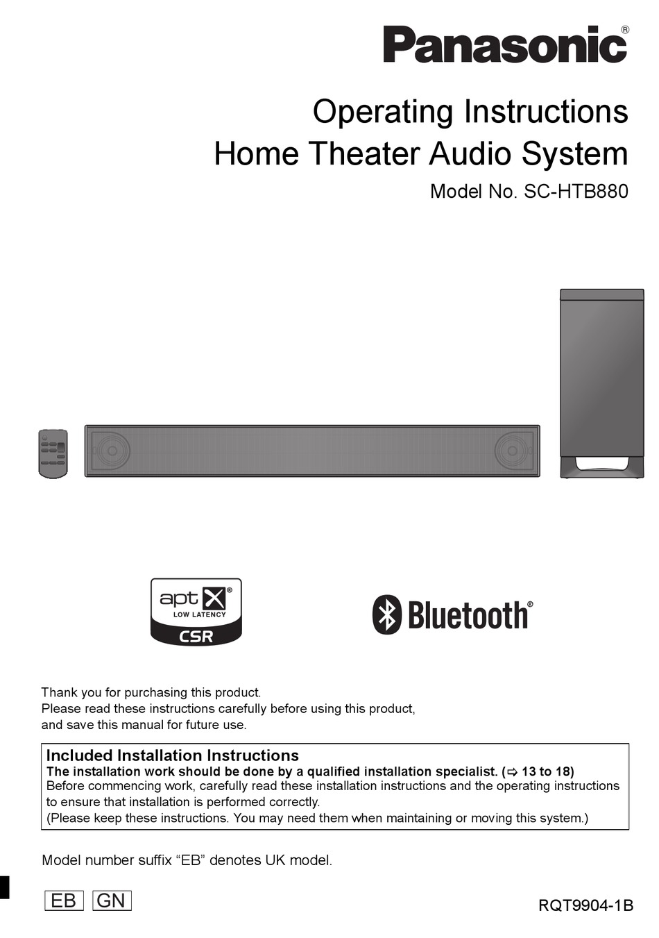 panasonic htb880