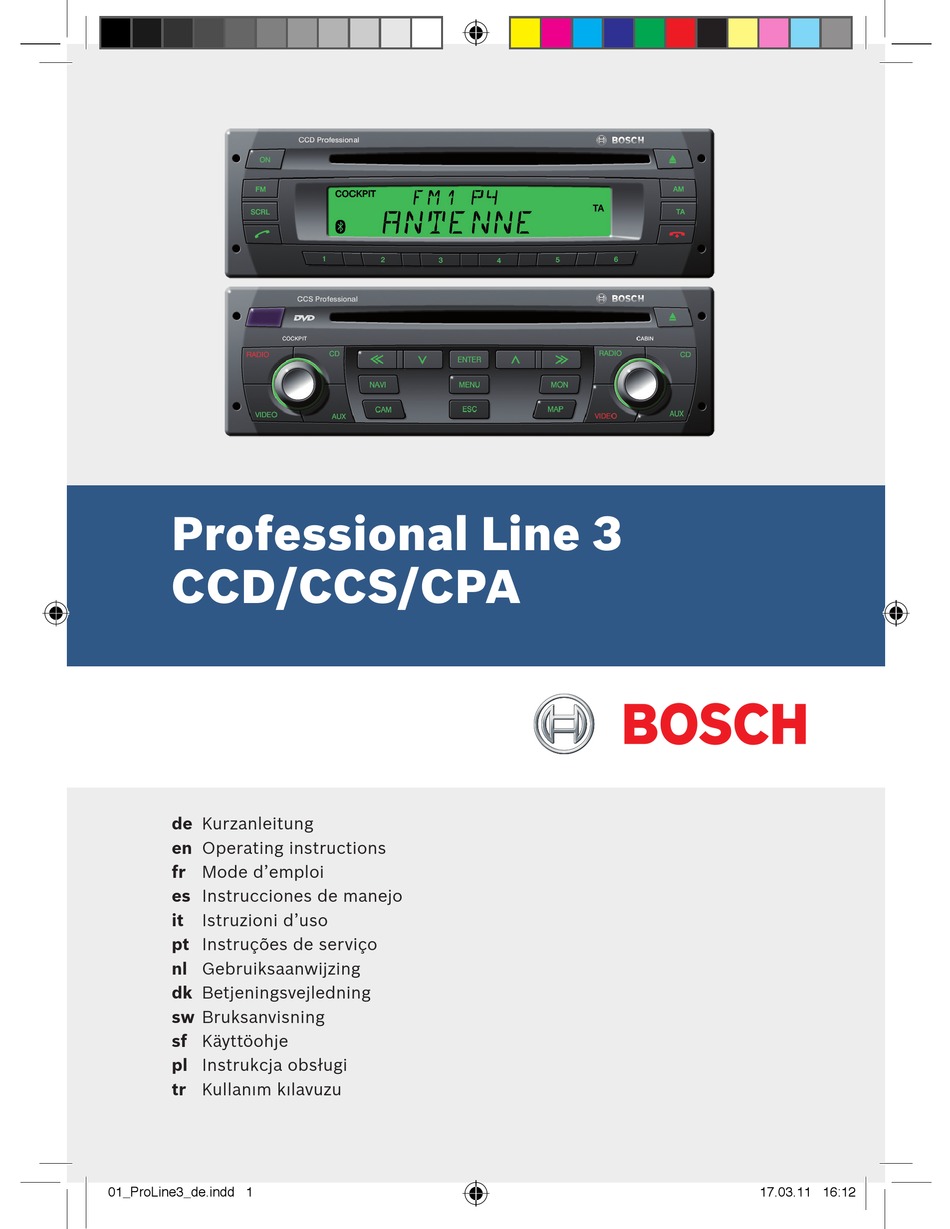 BOSCH CCD OPERATING INSTRUCTIONS MANUAL Pdf Download ManualsLib