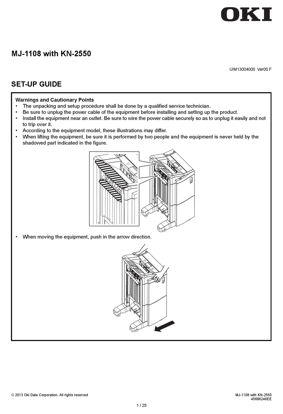 Oki Mj Setup Manual Pdf Download Manualslib