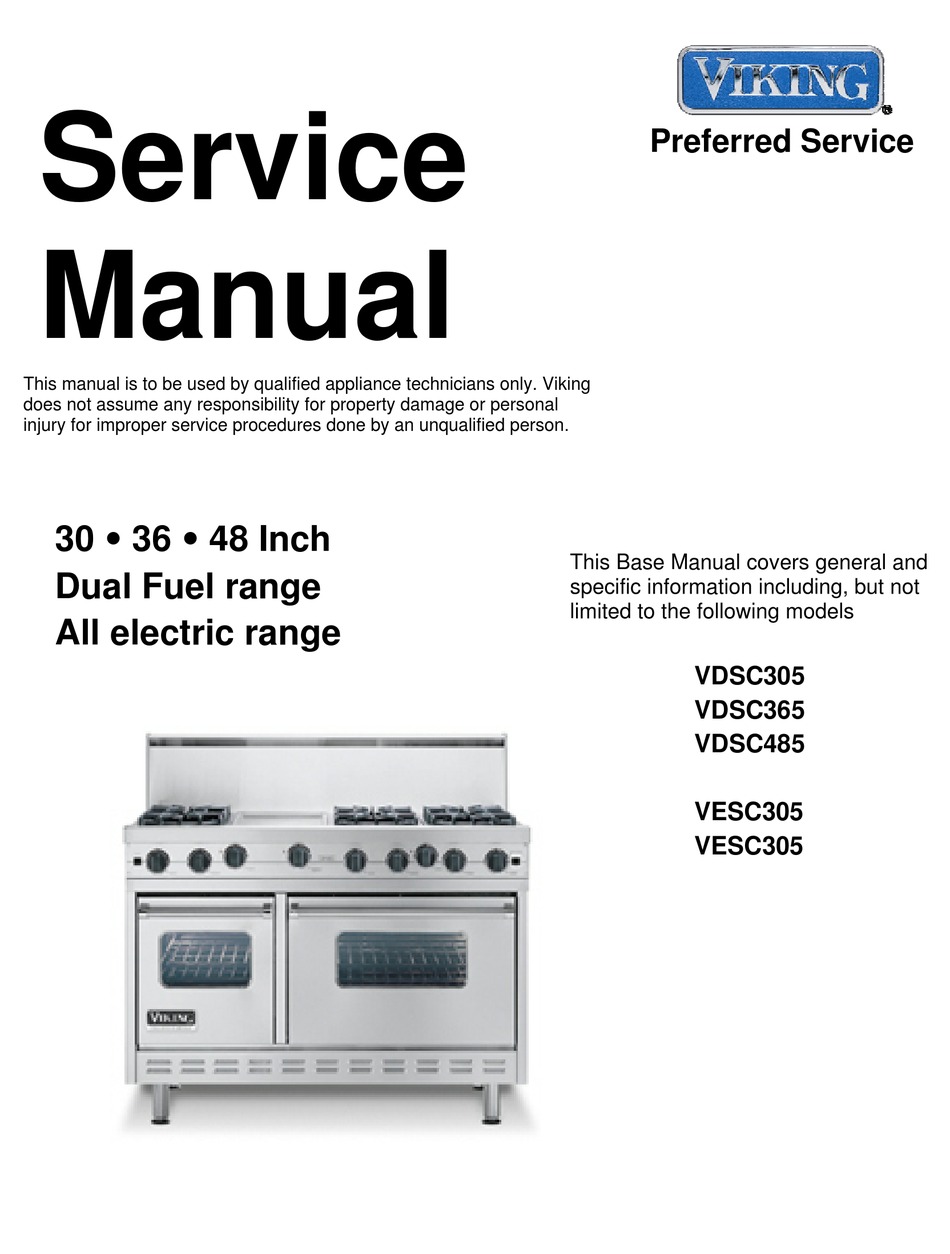 VIKING VDSC305 SERVICE MANUAL Pdf Download ManualsLib