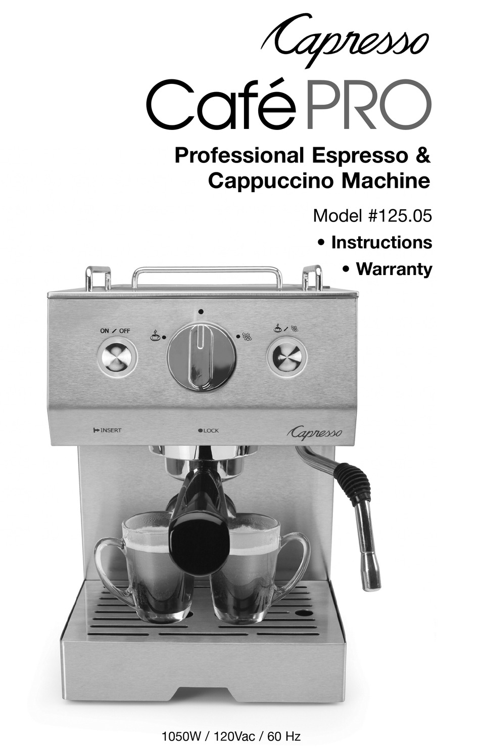 Namjera Norma mikrofon  CAPRESSO CAFE PRO 125.05 INSTRUCTIONS AND WARRANTY Pdf Download | ManualsLib