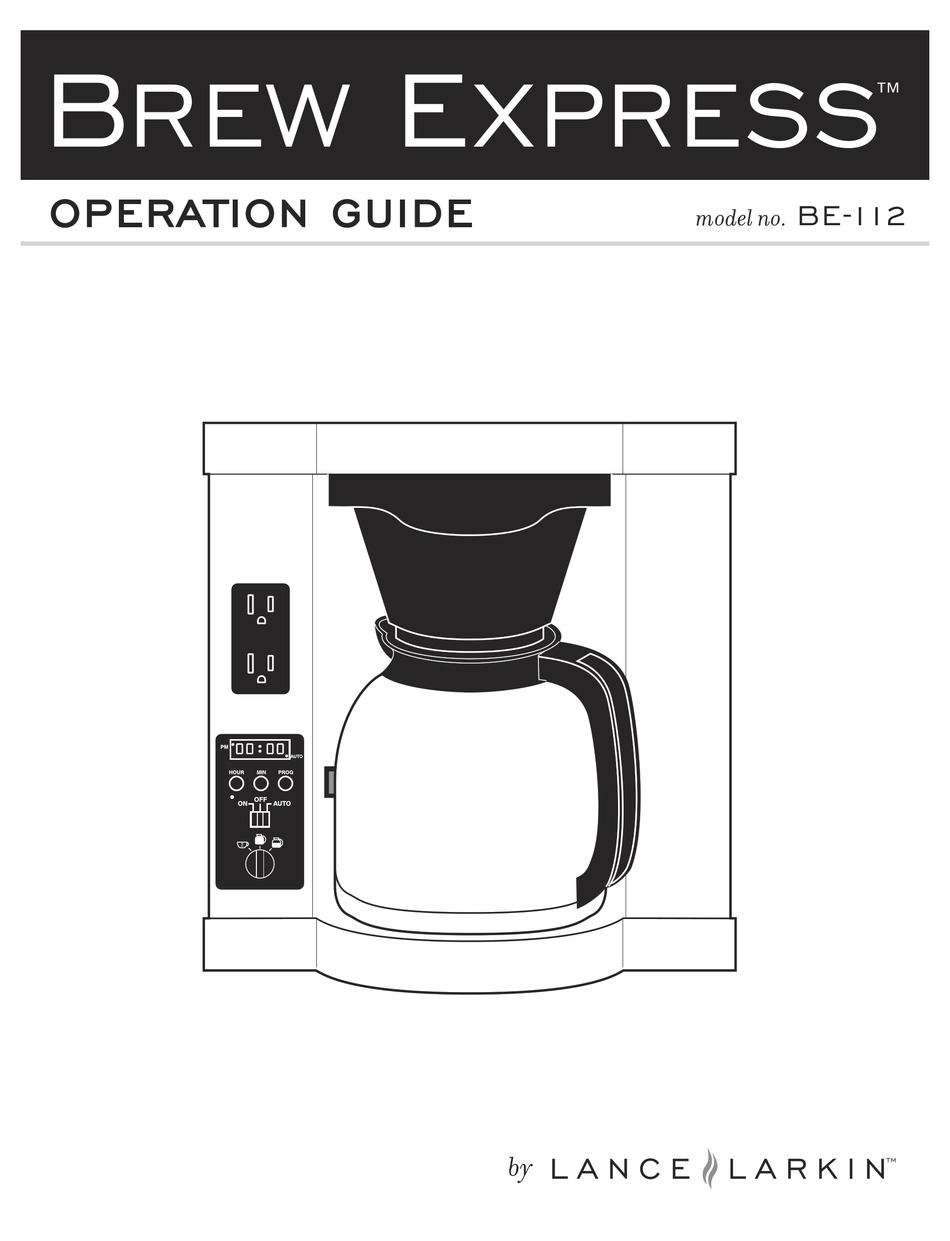 BREW EXPRESS BE112 OPERATION MANUAL Pdf Download ManualsLib