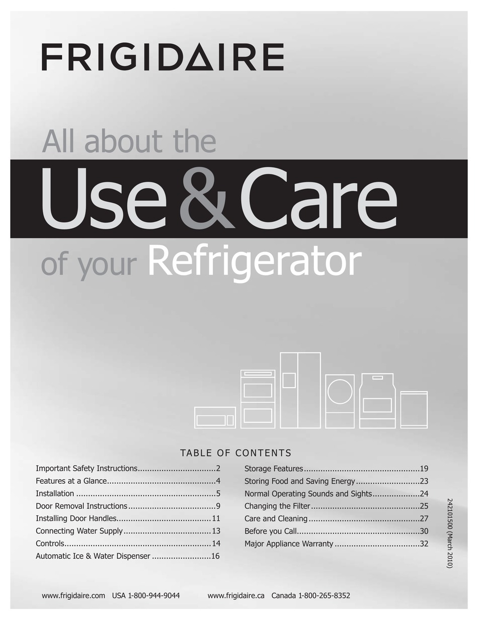 FRIGIDAIRE LGUB2642LF USE & CARE MANUAL Pdf Download | ManualsLib
