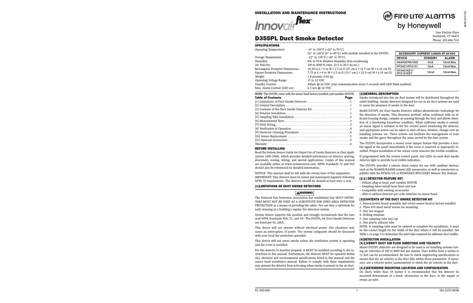 Honeywell D355pl Installation And Maintenance Instructions Pdf Download Manualslib