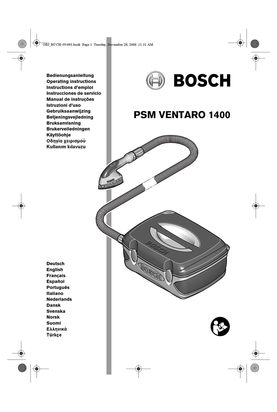 Bosch Psm Ventaro 1400 Operating Instructions Manual Pdf Download