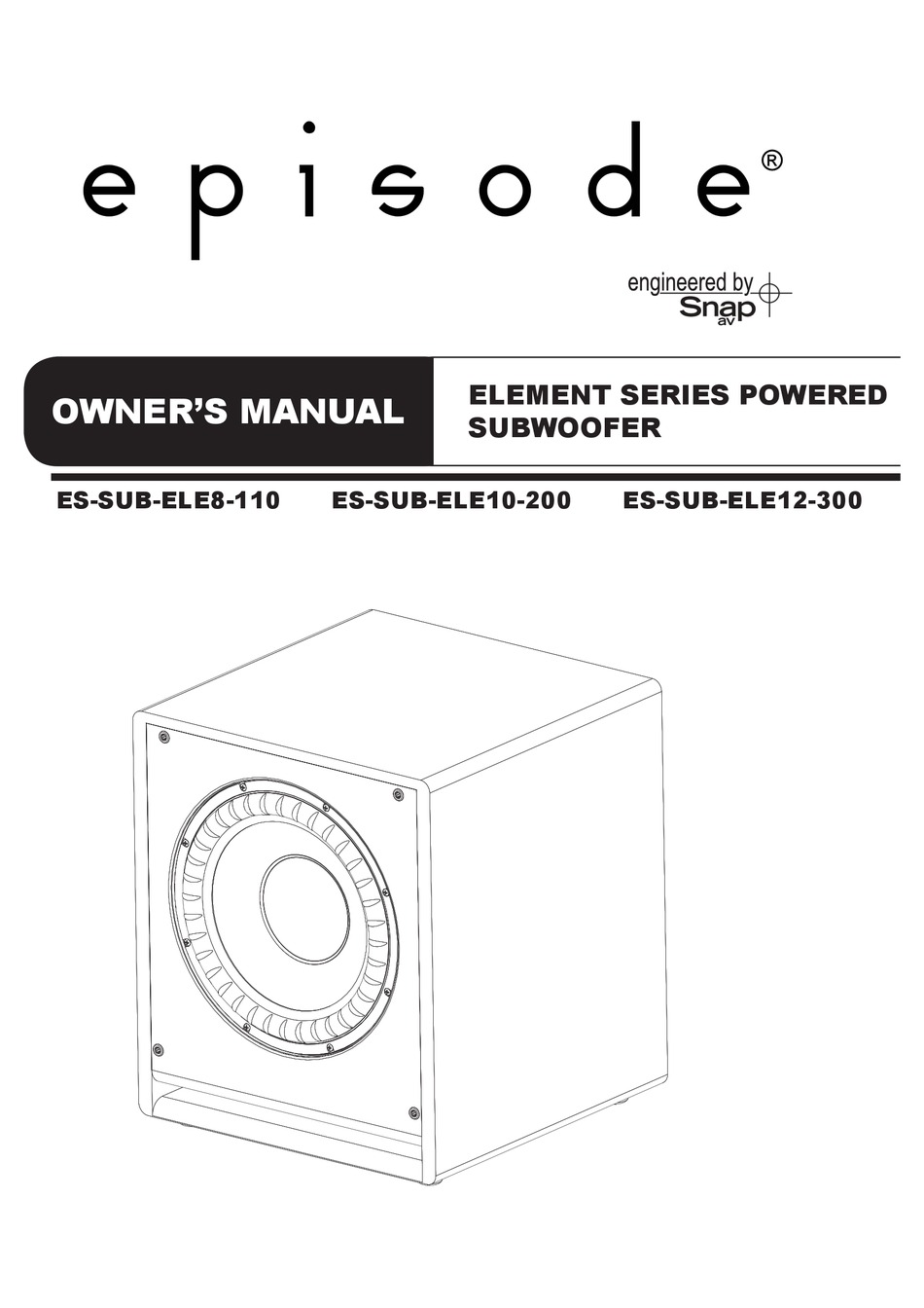 EPISODE ESSUBELE8110 OWNER