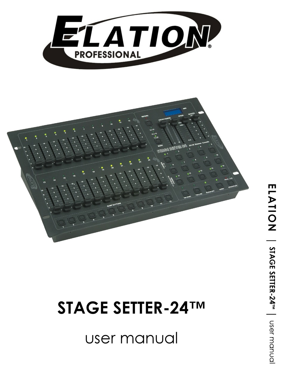 Elation Stage Setter 24 User Manual Pdf Download Manualslib