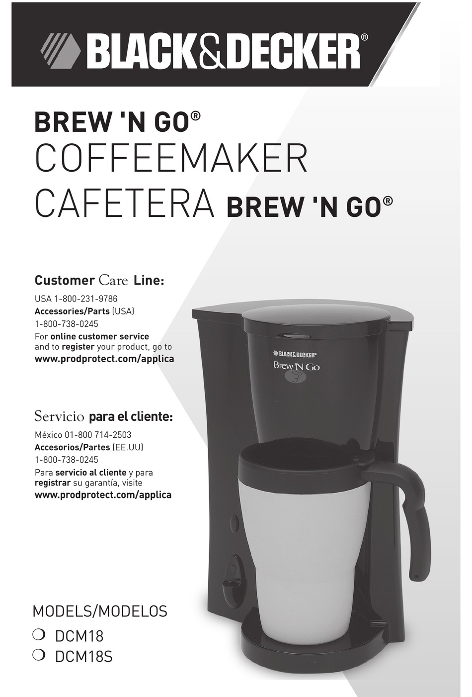 Black & Decker Personal Brew n' Go Coffeemaker DCM16