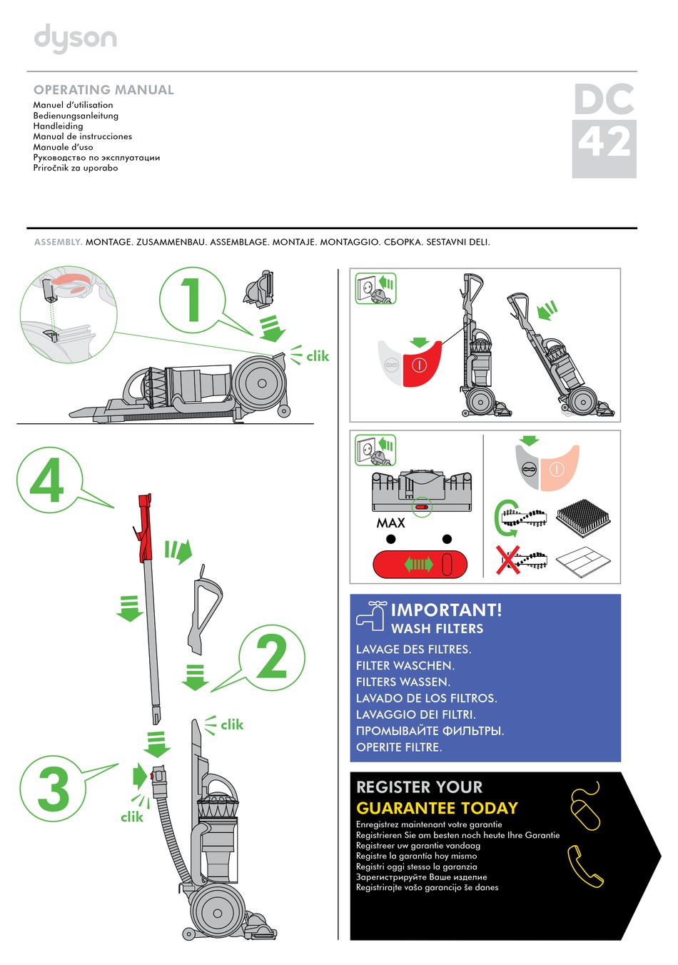 DYSON DC24 OPERATING MANUAL Pdf Download | ManualsLib