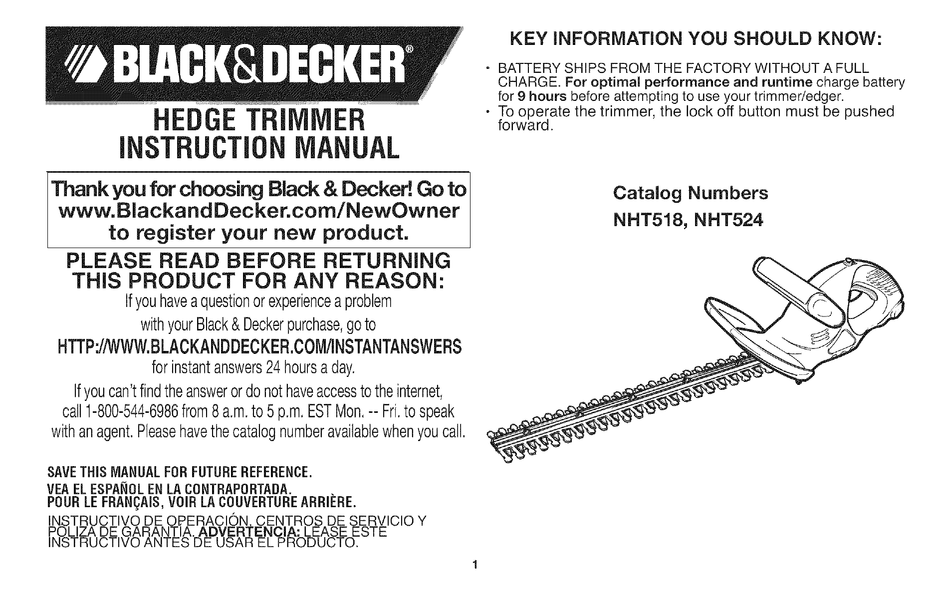 User manual Black & Decker LHT2436 (English - 44 pages)