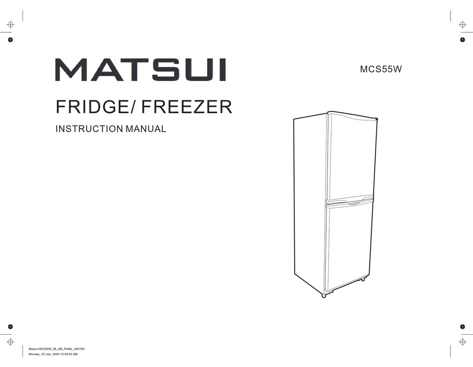 Matsui freezer manual