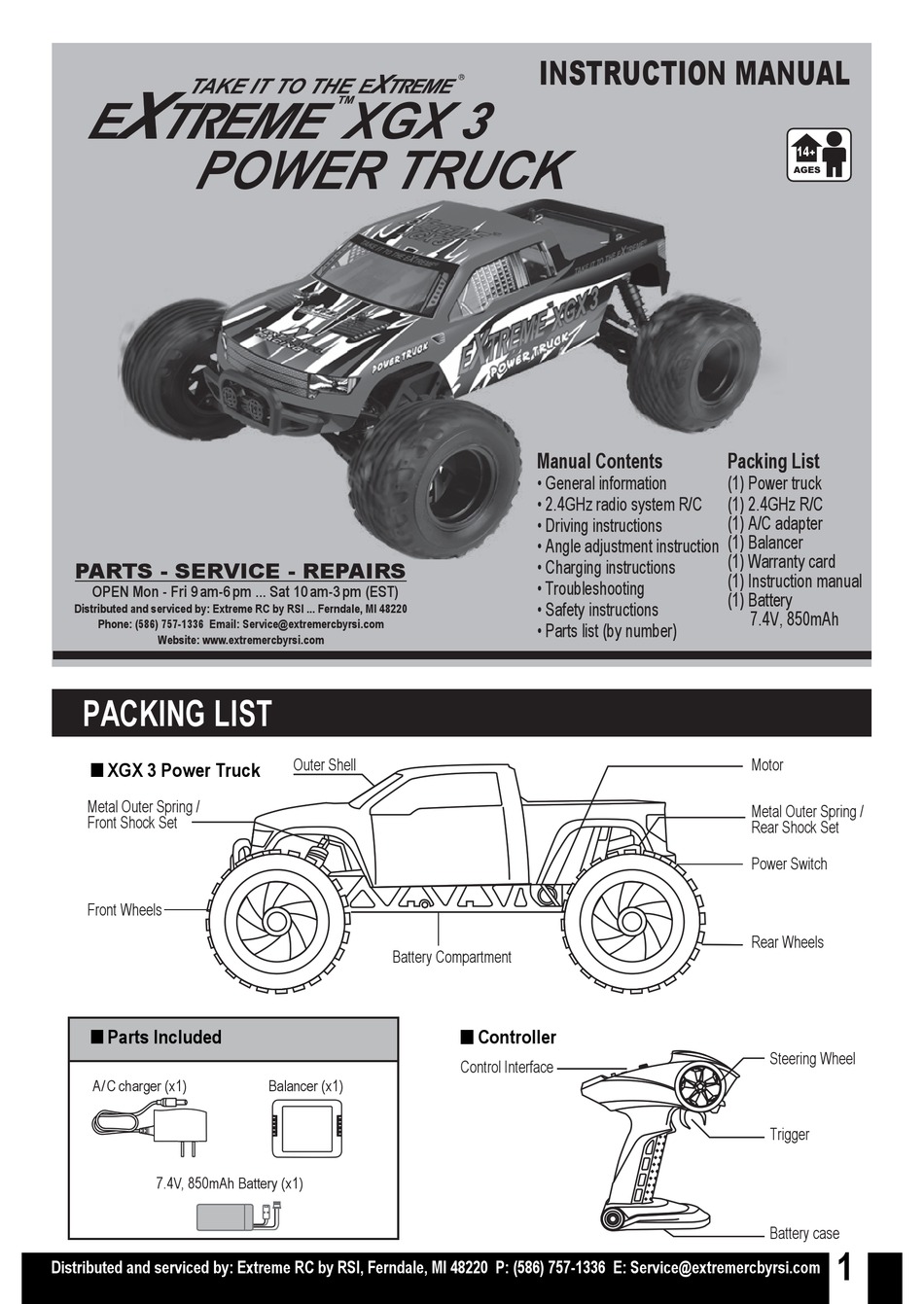 Extreme Rc Xgx 3 Instruction Manual Pdf Download 