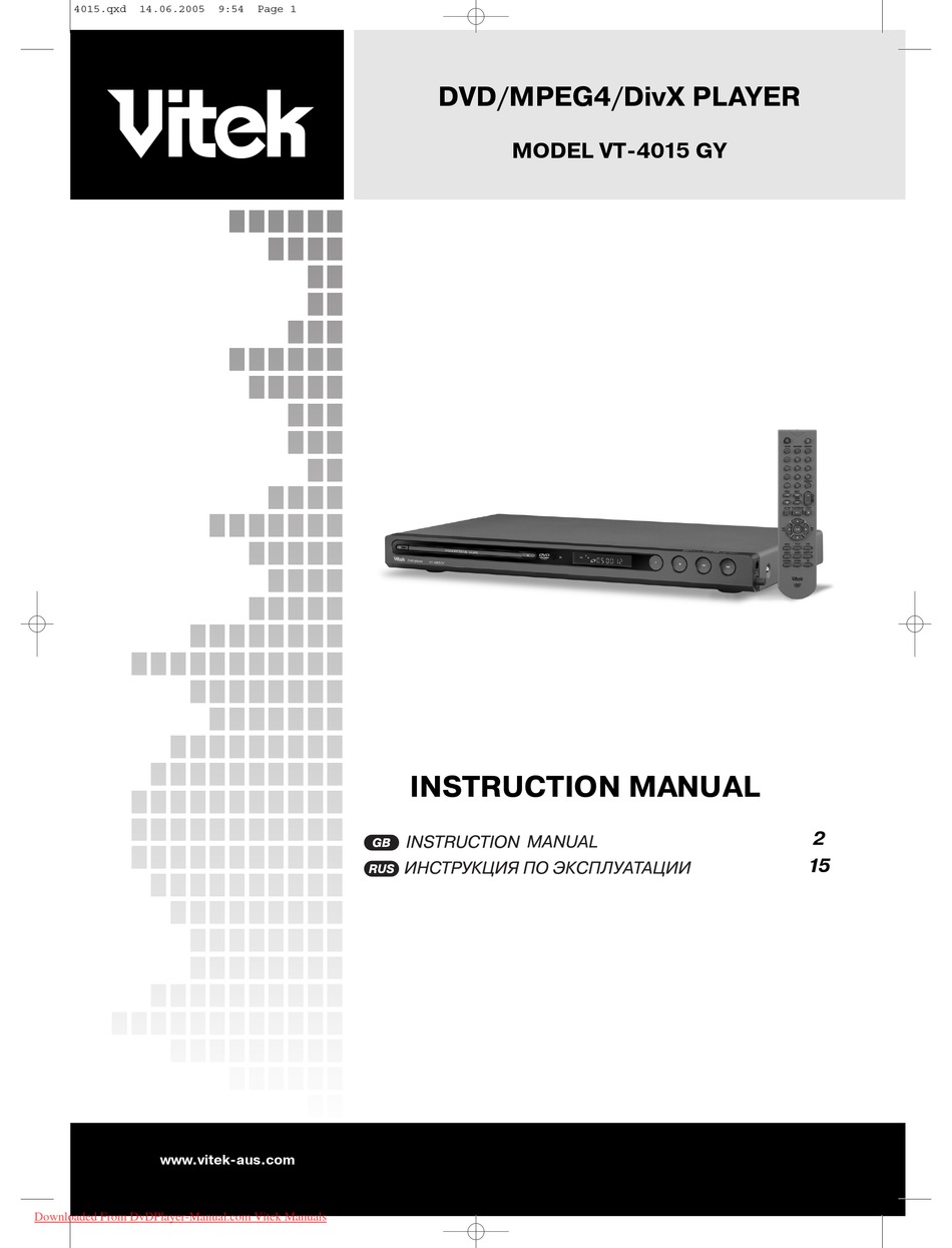 VITEK VT-4015 GY INSTRUCTION MANUAL Pdf Download | ManualsLib