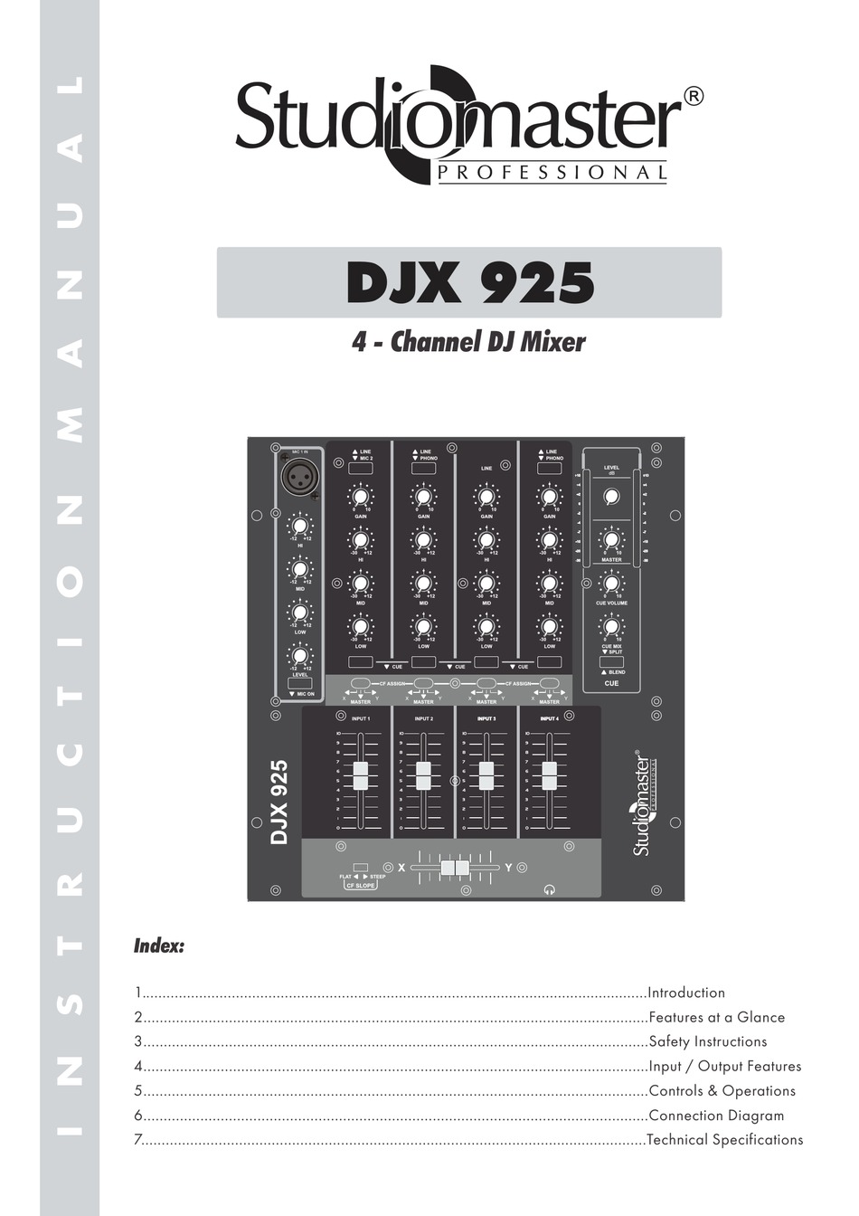 Studiomaster Djx 925 Manual Pdf Download Manualslib