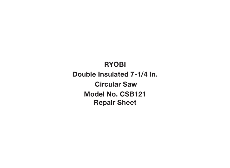 Ryobi csb121 online