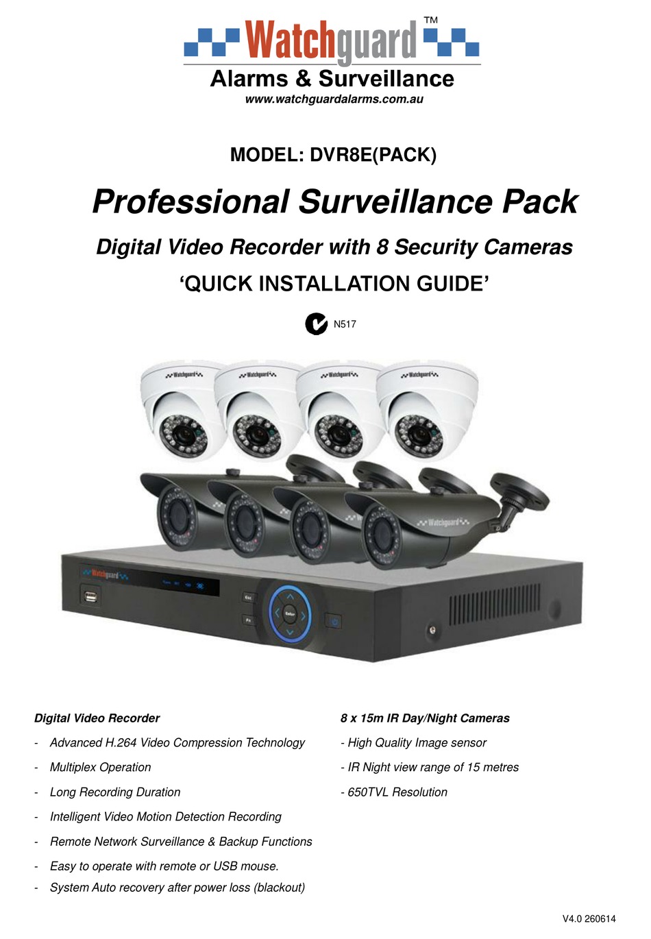 WATCHGUARD DVR8E(PACK) QUICK INSTALLATION MANUAL Pdf Download ManualsLib
