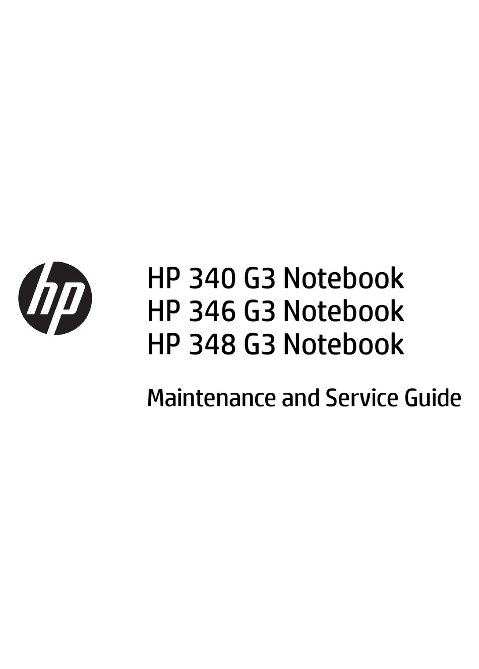 Hp 340 G3 Maintenance And Service Manual Pdf Download Manualslib