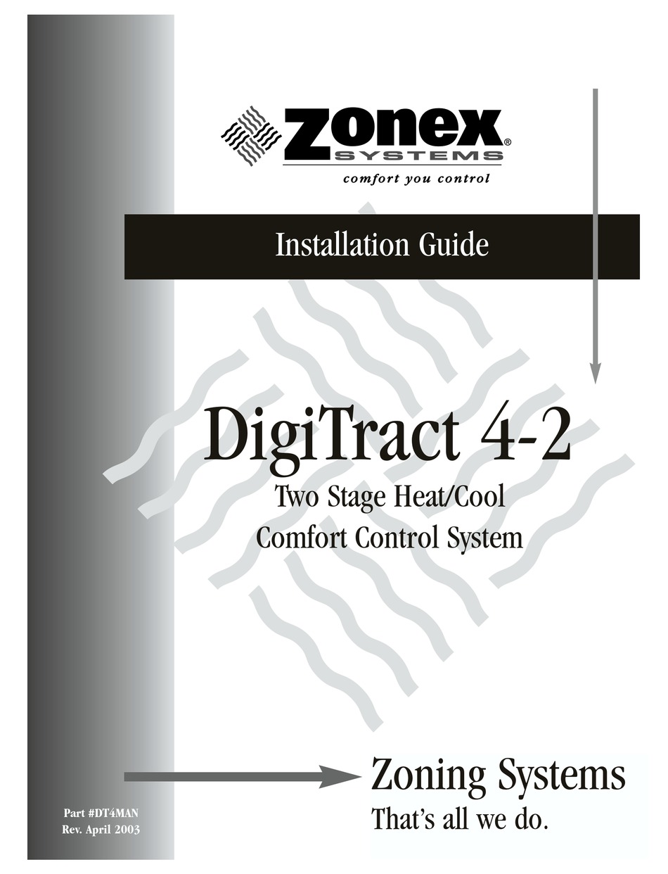 ZONEX DIGITRACT 42 INSTALLATION MANUAL Pdf Download ManualsLib