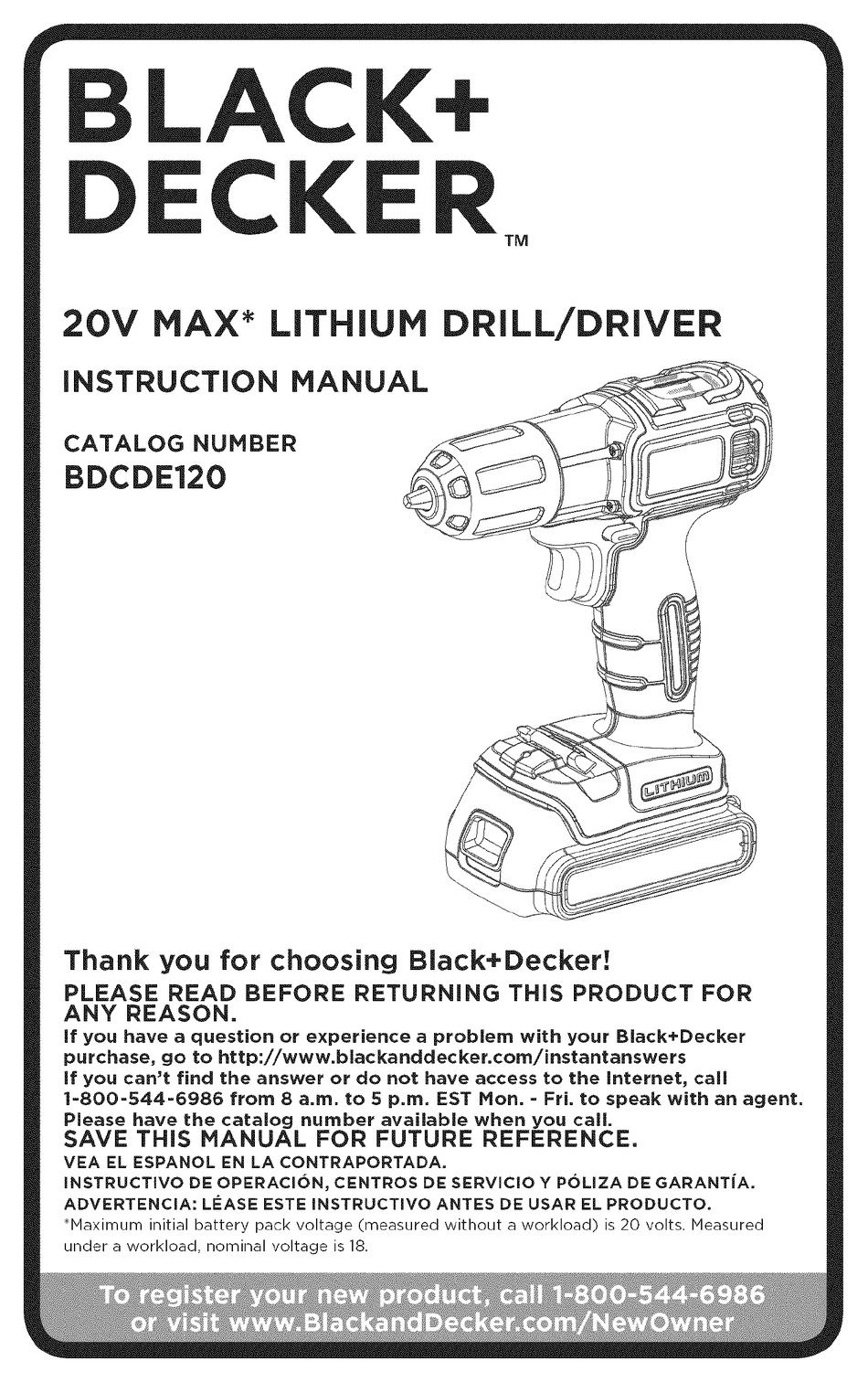 Black discount decker bdcde120c