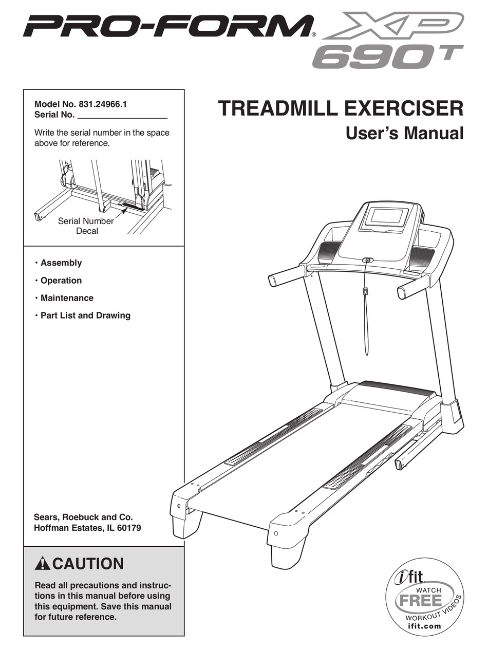 PROFORM XP 690T USER MANUAL Pdf Download | ManualsLib